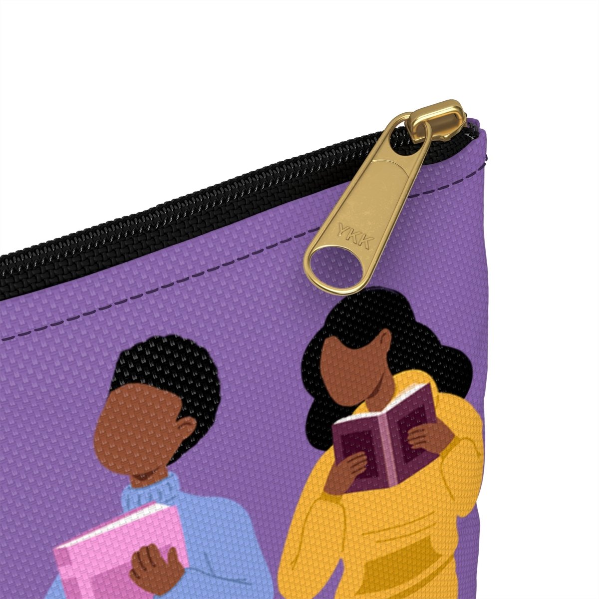 Library Day Accessory Pouch - Afrocentric Art by The Trini Gee