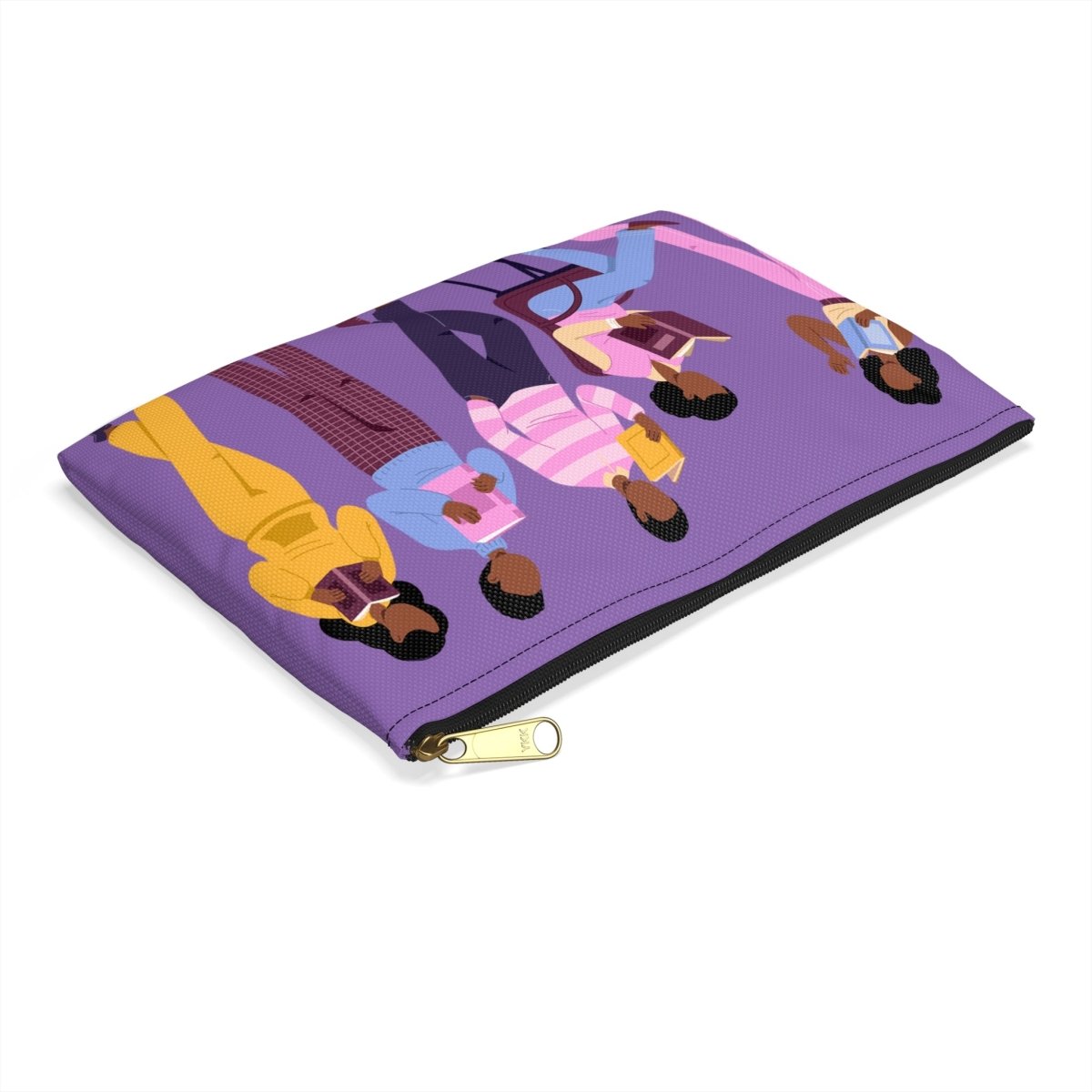 Library Day Accessory Pouch - Afrocentric Art by The Trini Gee