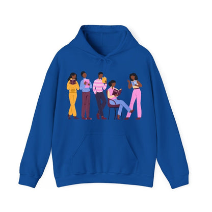 Library Day Hoodie - Afrocentric Art by The Trini Gee
