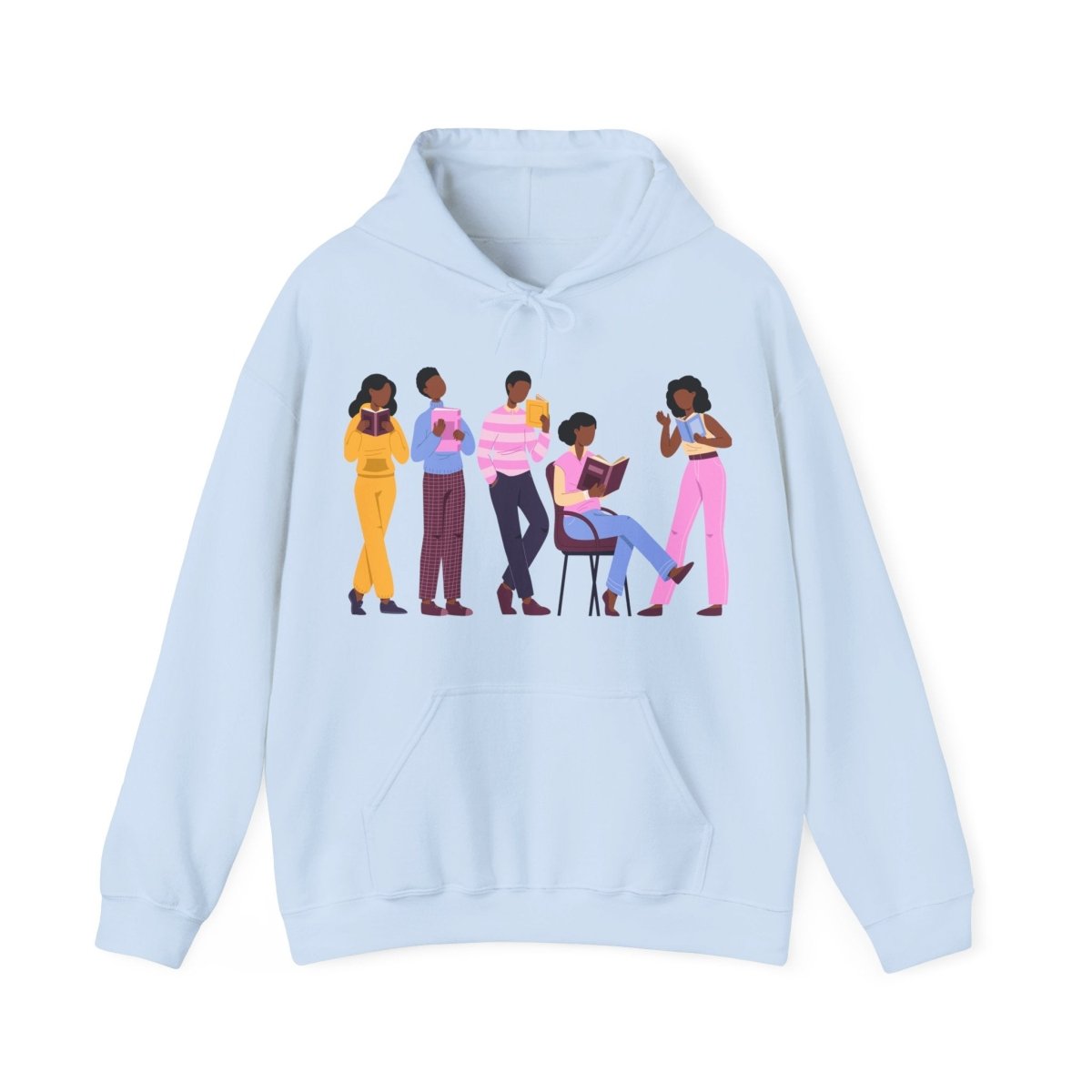 Library Day Hoodie - Afrocentric Art by The Trini Gee