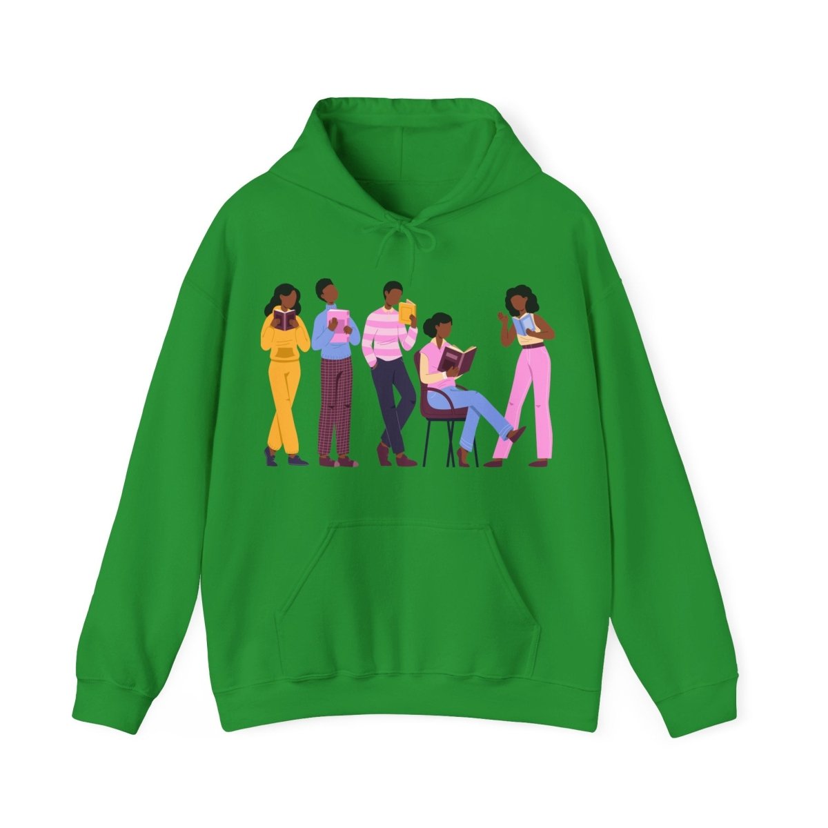 Library Day Hoodie - Afrocentric Art by The Trini Gee