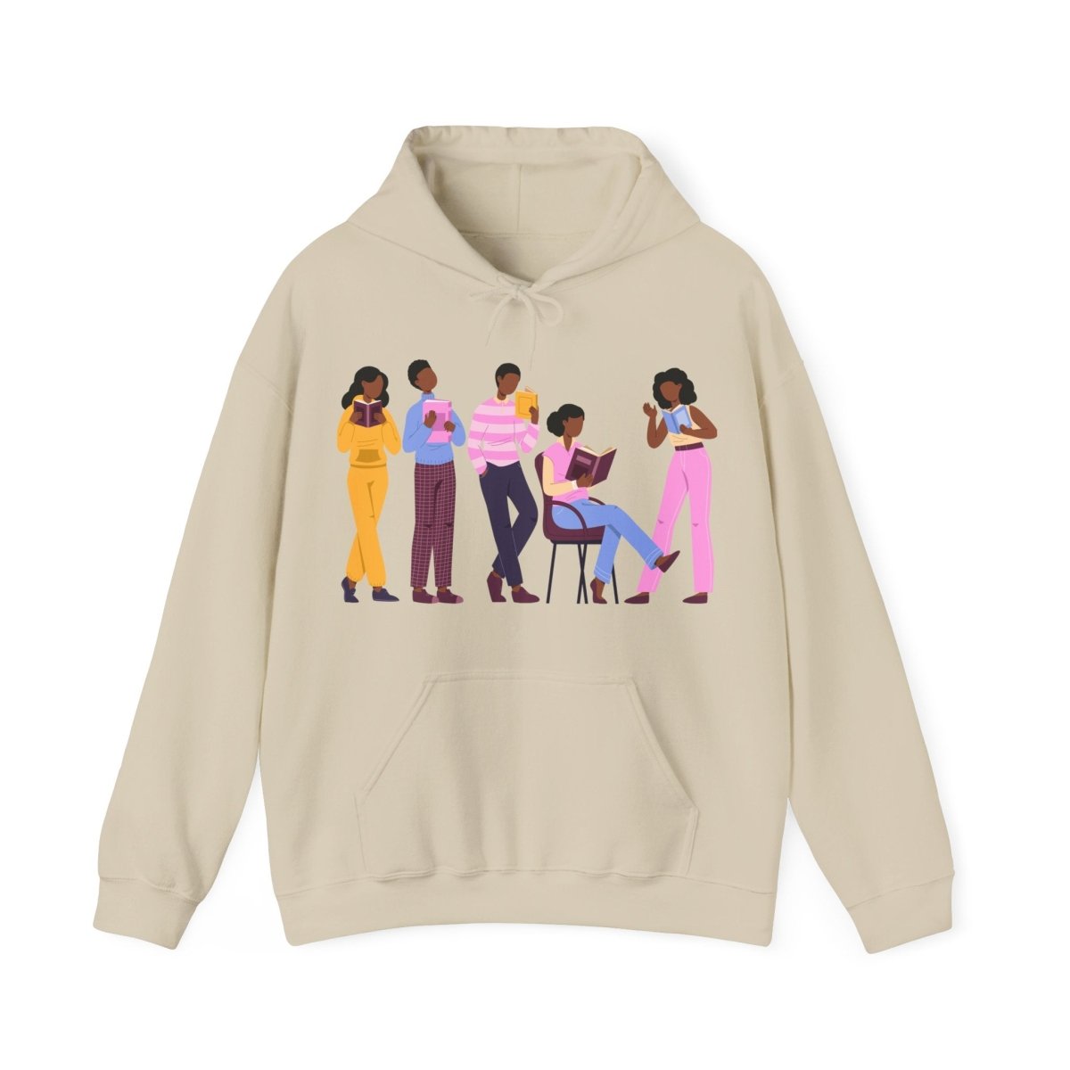 Library Day Hoodie - Afrocentric Art by The Trini Gee