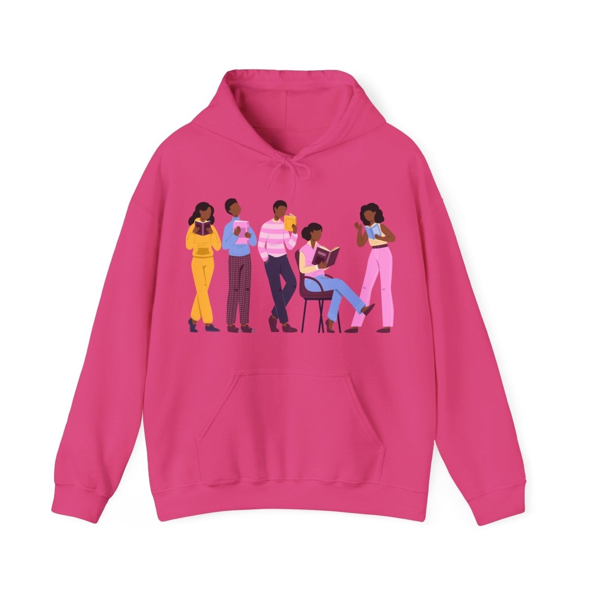 Library Day Hoodie - Afrocentric Art by The Trini Gee
