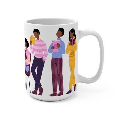 Library Day Readers Mug - Afrocentric Art by The Trini Gee