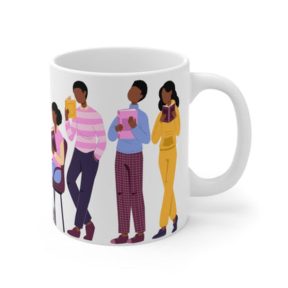 Library Day Readers Mug - Afrocentric Art by The Trini Gee