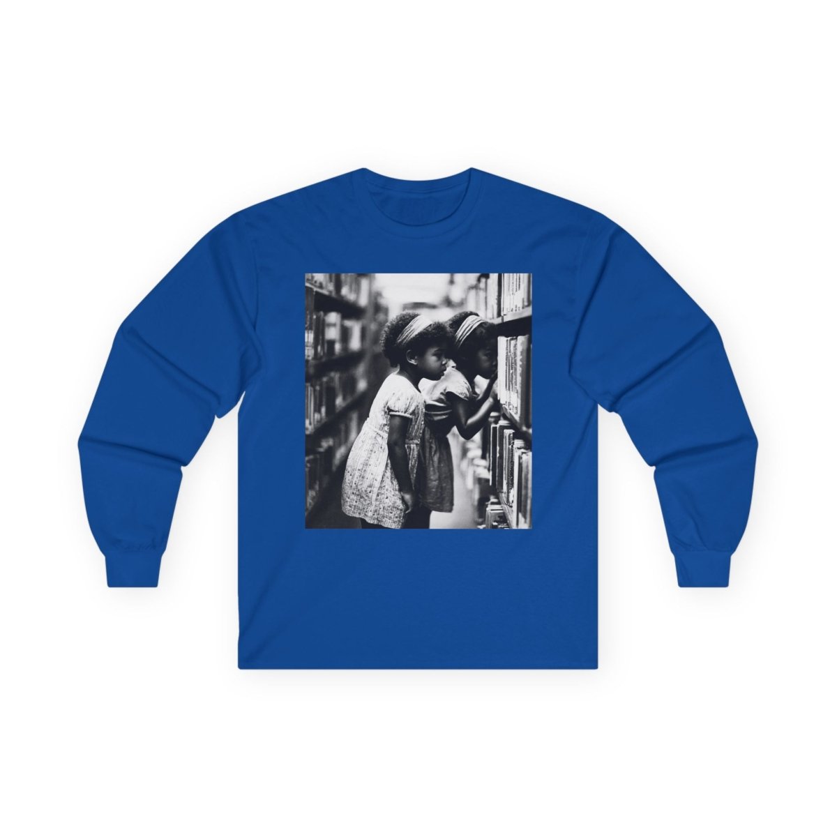 Library Girls Long Sleeve Shirt - Afrocentric Art by The Trini Gee