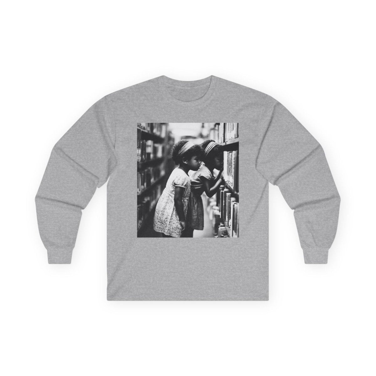 Library Girls Long Sleeve Shirt - Afrocentric Art by The Trini Gee