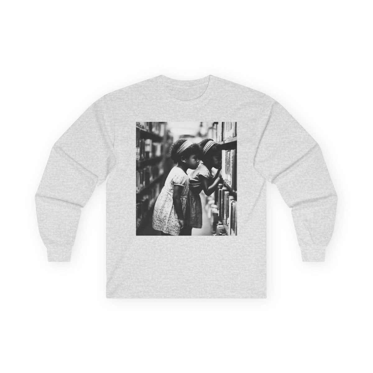 Library Girls Long Sleeve Shirt - Afrocentric Art by The Trini Gee