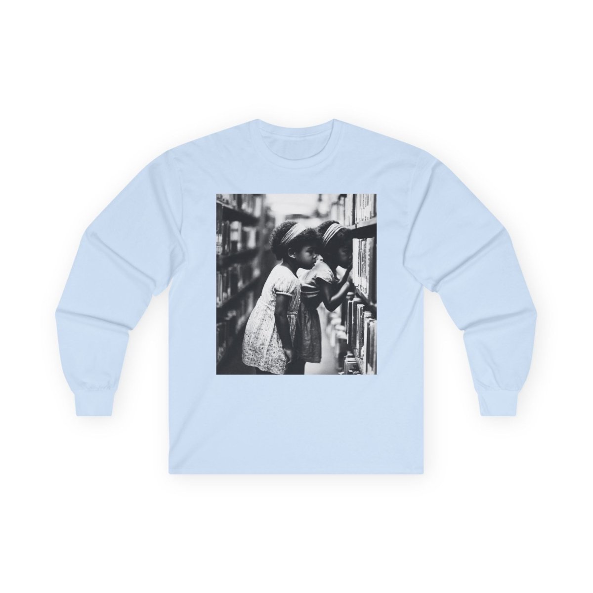 Library Girls Long Sleeve Shirt - Afrocentric Art by The Trini Gee