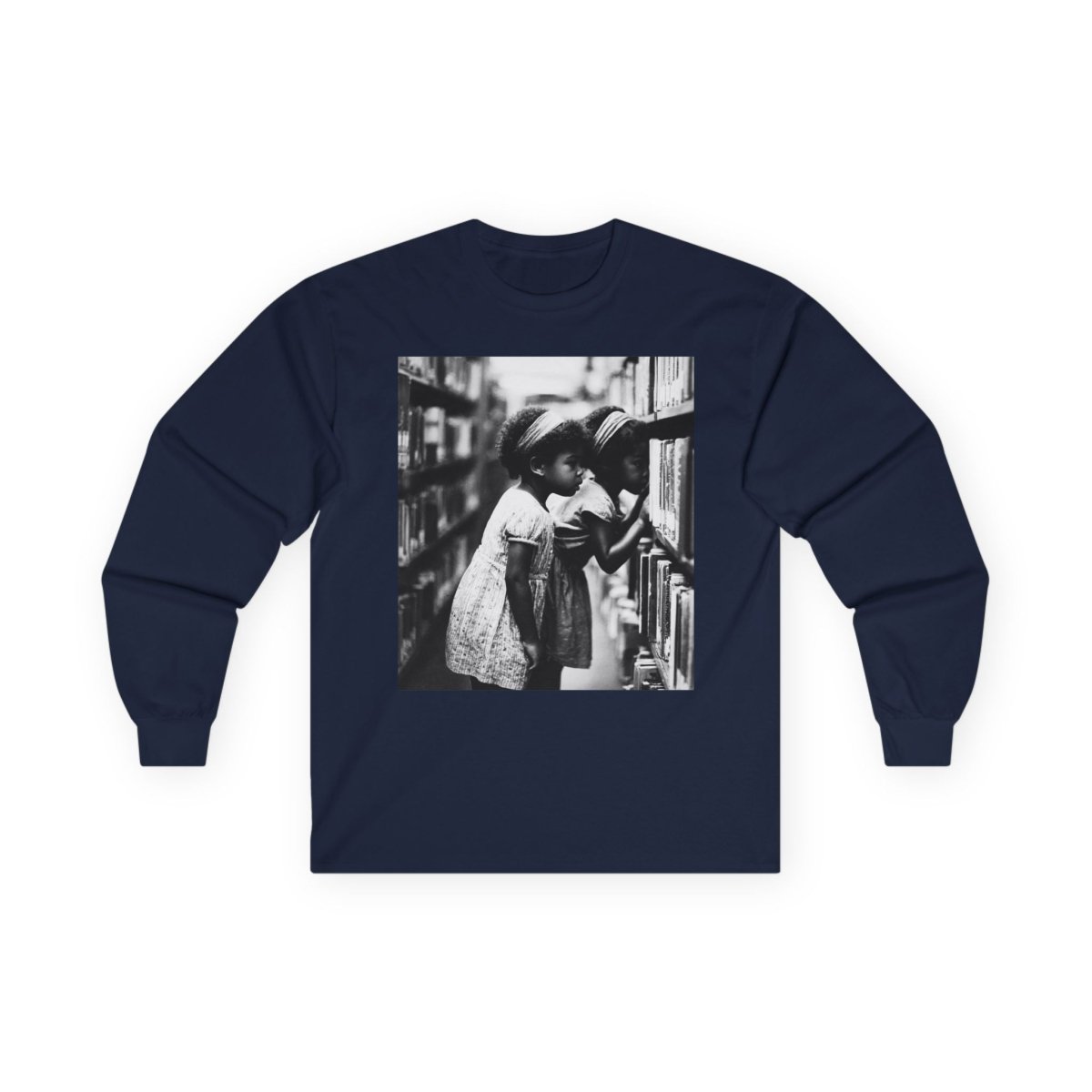 Library Girls Long Sleeve Shirt - Afrocentric Art by The Trini Gee