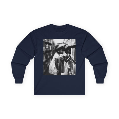 Library Girls Long Sleeve Shirt - Afrocentric Art by The Trini Gee