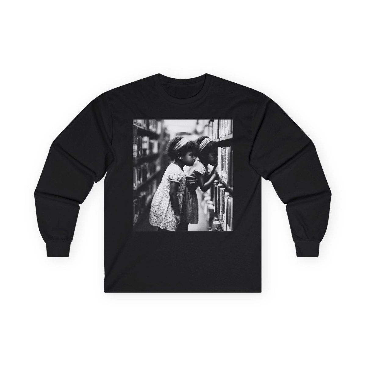 Library Girls Long Sleeve Shirt - Afrocentric Art by The Trini Gee
