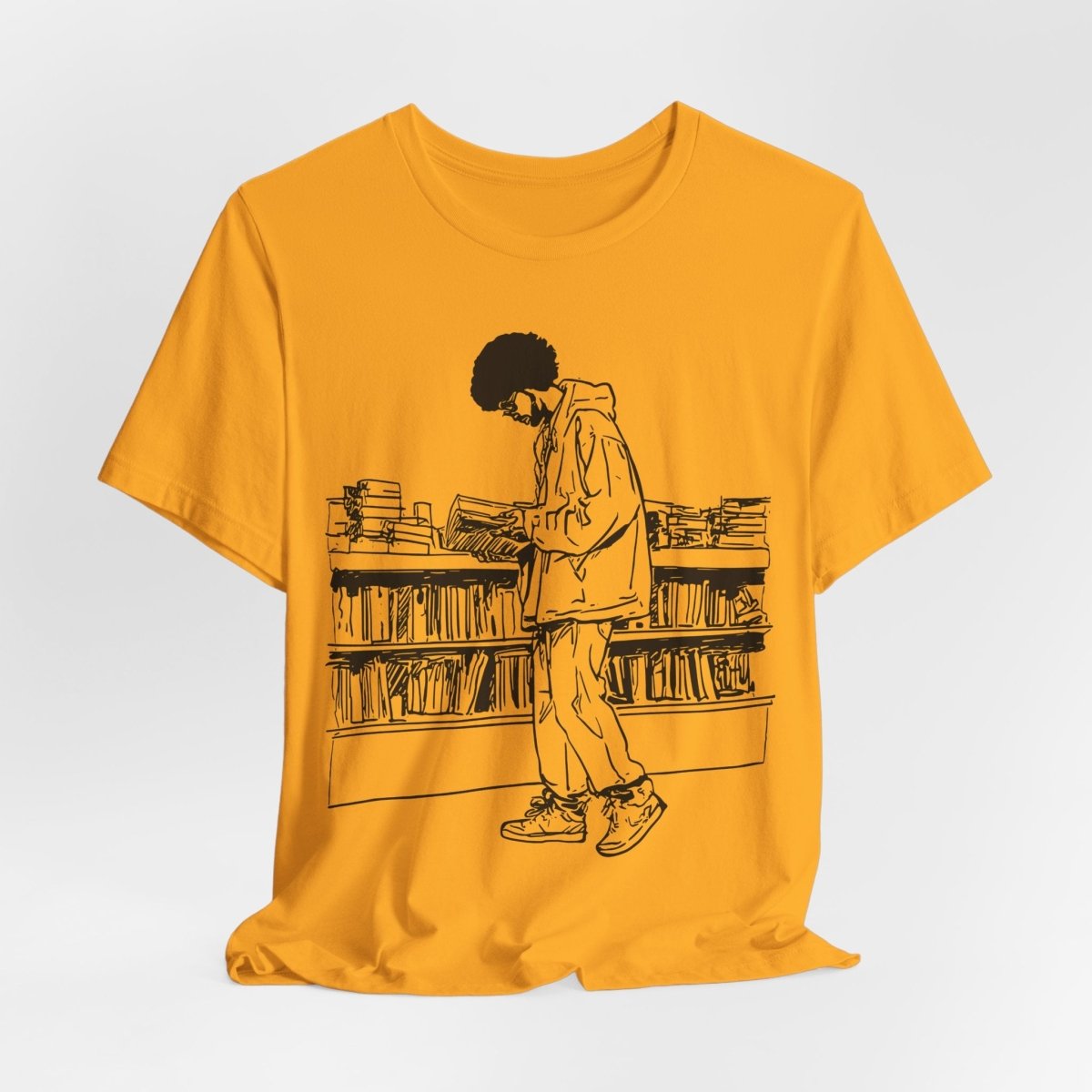 Library Reader T-Shirt - Afrocentric Art by The Trini Gee
