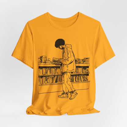 Library Reader T-Shirt - Afrocentric Art by The Trini Gee