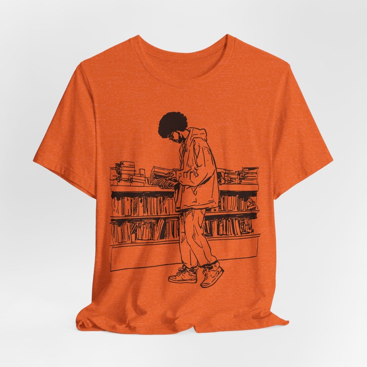 Library Reader T-Shirt - Afrocentric Art by The Trini Gee