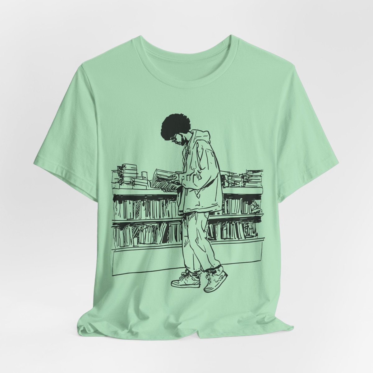 Library Reader T-Shirt - Afrocentric Art by The Trini Gee