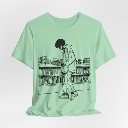 Library Reader T-Shirt - Afrocentric Art by The Trini Gee