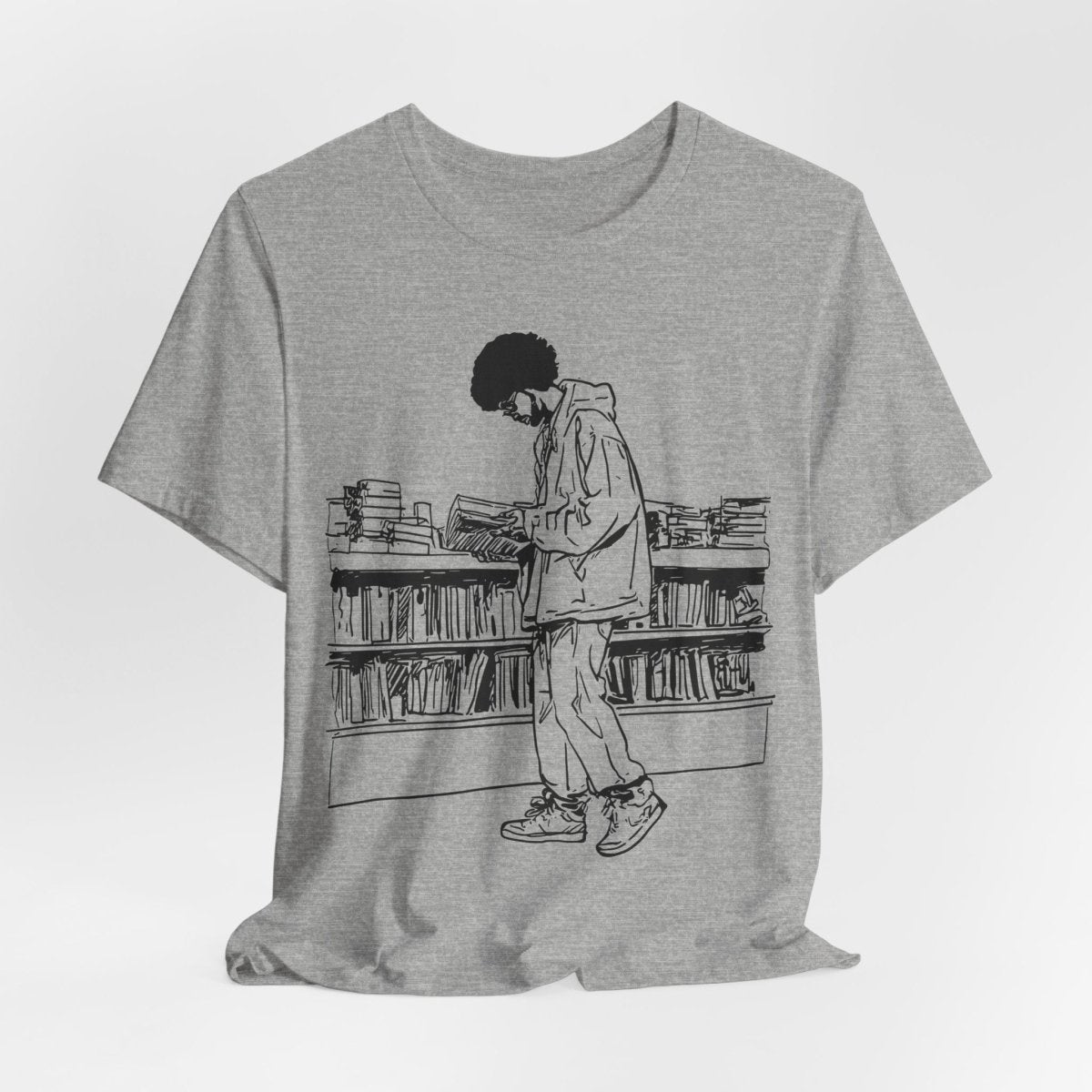 Library Reader T-Shirt - Afrocentric Art by The Trini Gee