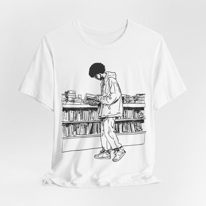 Library Reader T-Shirt - Afrocentric Art by The Trini Gee