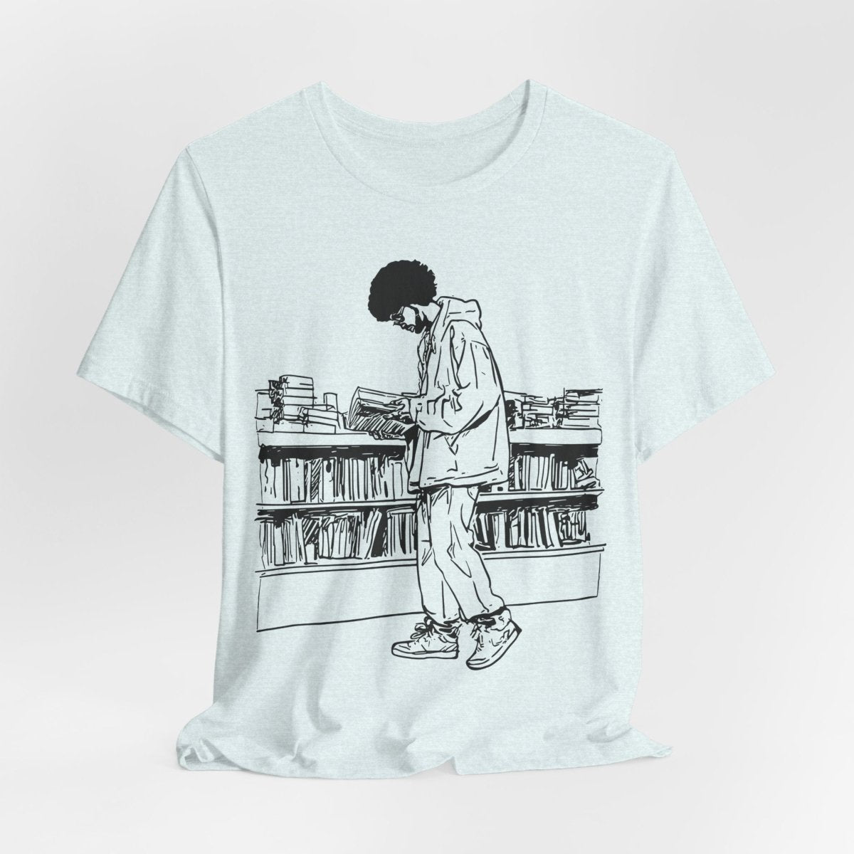 Library Reader T-Shirt - Afrocentric Art by The Trini Gee