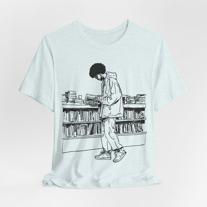 Library Reader T-Shirt - Afrocentric Art by The Trini Gee