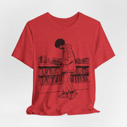 Library Reader T-Shirt - Afrocentric Art by The Trini Gee