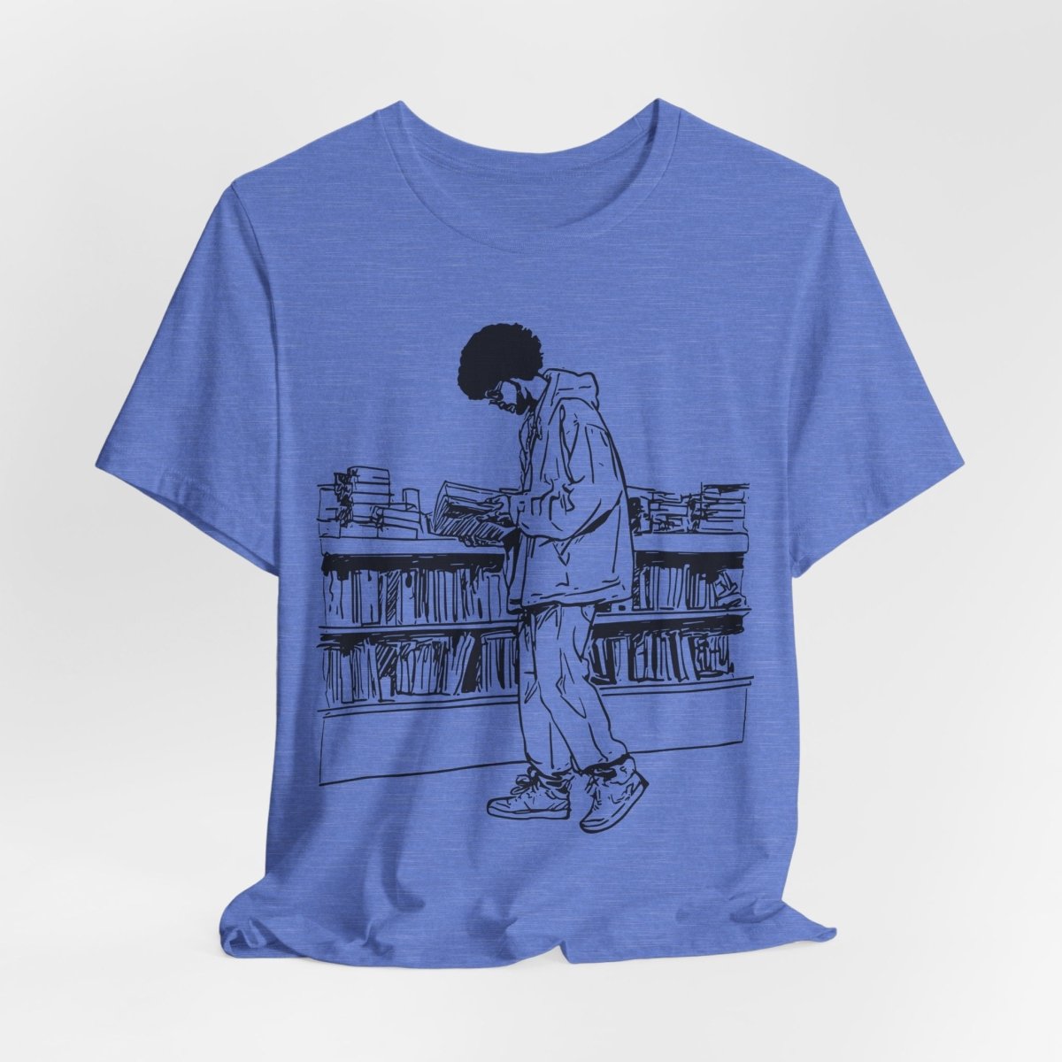 Library Reader T-Shirt - Afrocentric Art by The Trini Gee