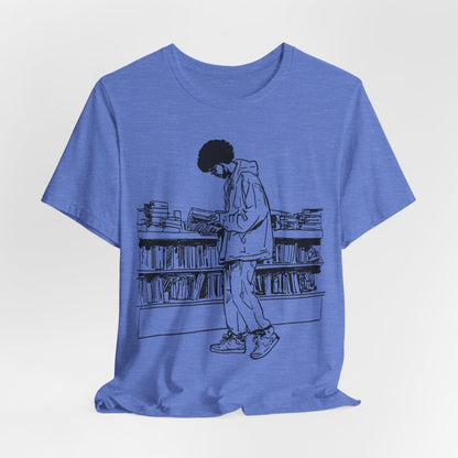 Library Reader T-Shirt - Afrocentric Art by The Trini Gee