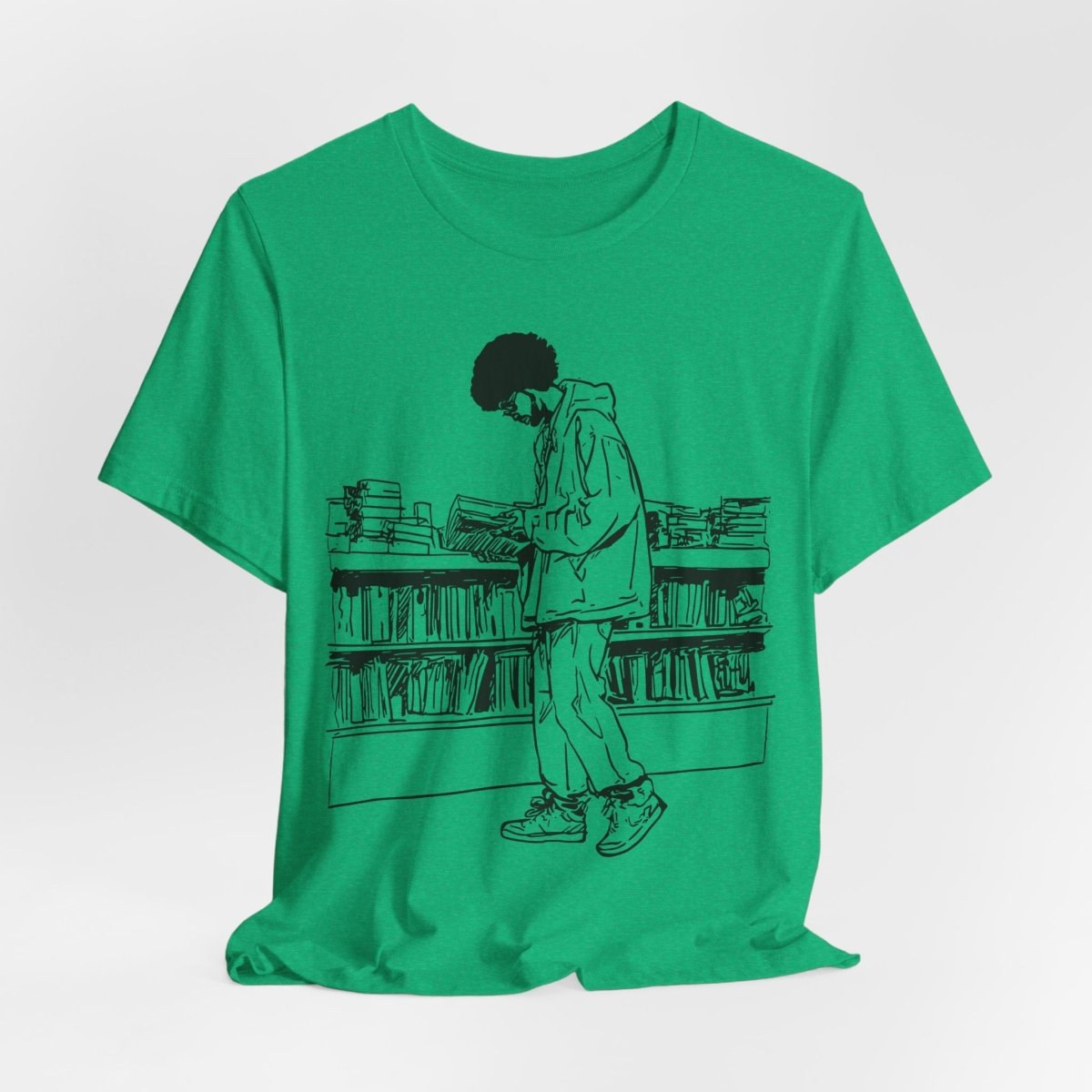 Library Reader T-Shirt - Afrocentric Art by The Trini Gee