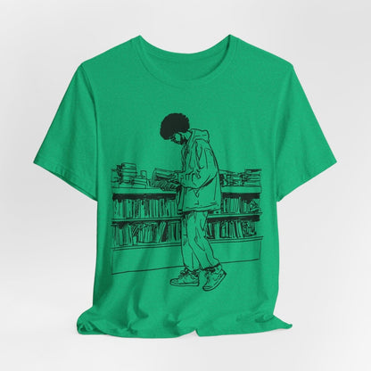 Library Reader T-Shirt - Afrocentric Art by The Trini Gee