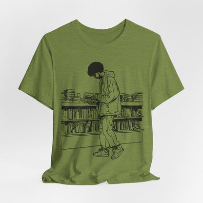 Library Reader T-Shirt - Afrocentric Art by The Trini Gee