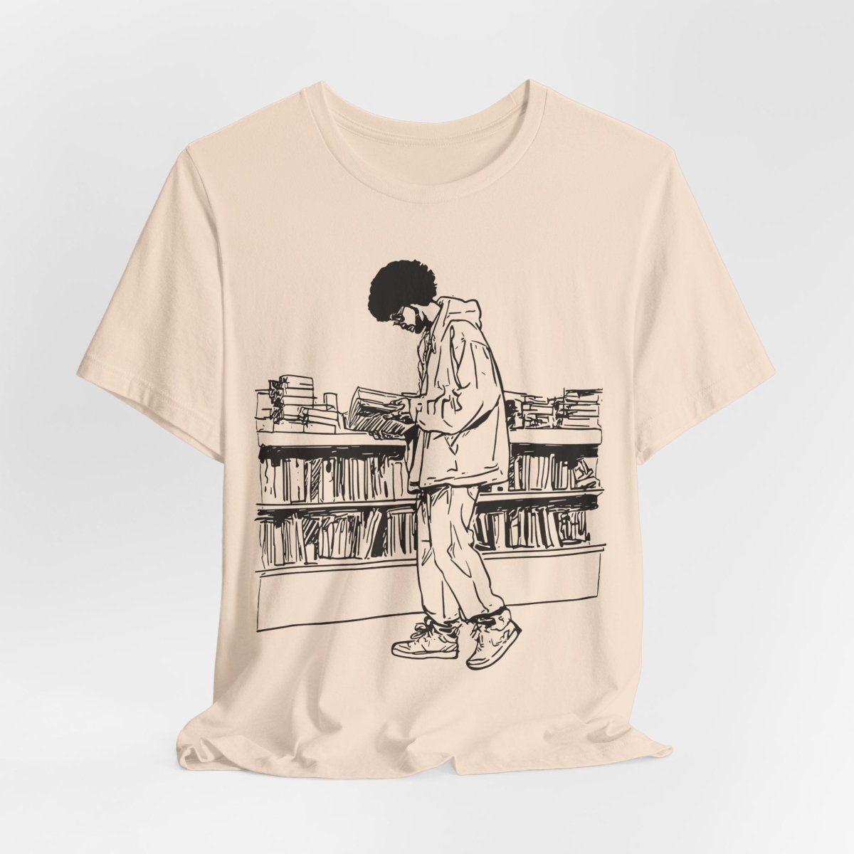 Library Reader T-Shirt - Afrocentric Art by The Trini Gee
