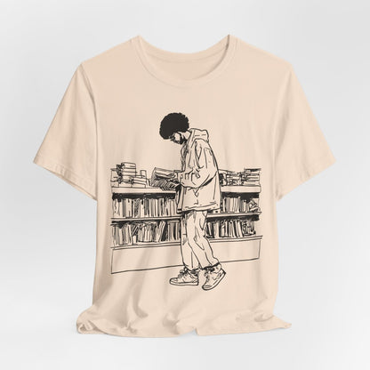 Library Reader T-Shirt - Afrocentric Art by The Trini Gee