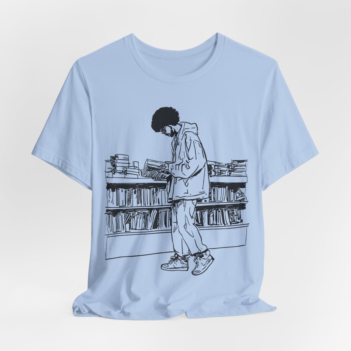 Library Reader T-Shirt - Afrocentric Art by The Trini Gee