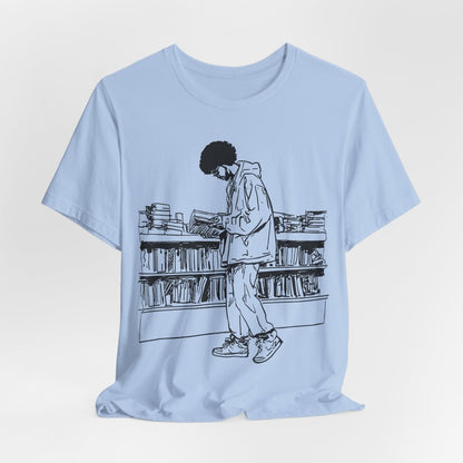 Library Reader T-Shirt - Afrocentric Art by The Trini Gee