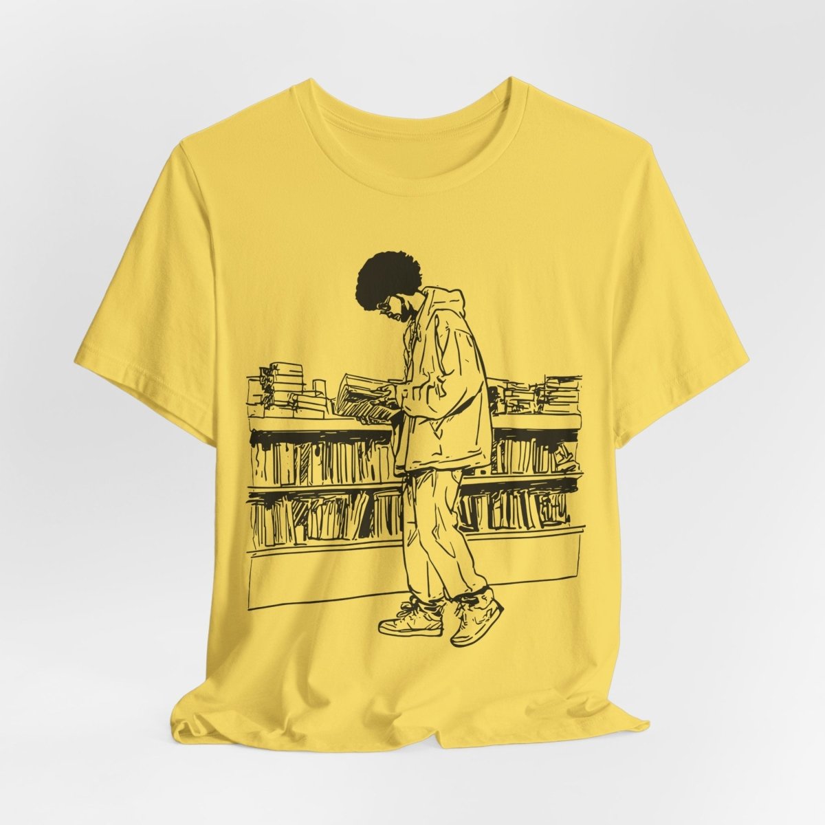 Library Reader T-Shirt - Afrocentric Art by The Trini Gee