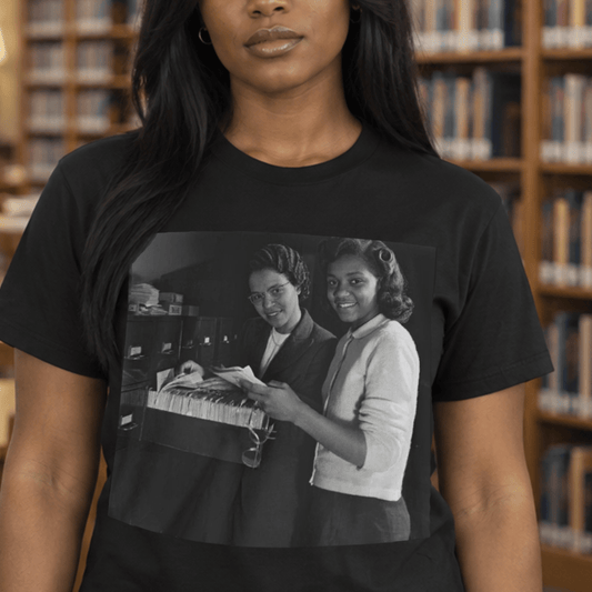 Library Women T-Shirt - Afrocentric Art by The Trini Gee