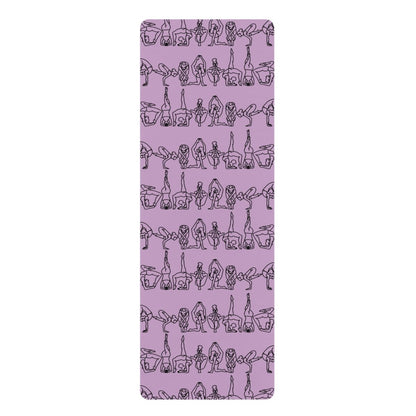 Line Art Yoga Mat - Afrocentric Art by The Trini Gee