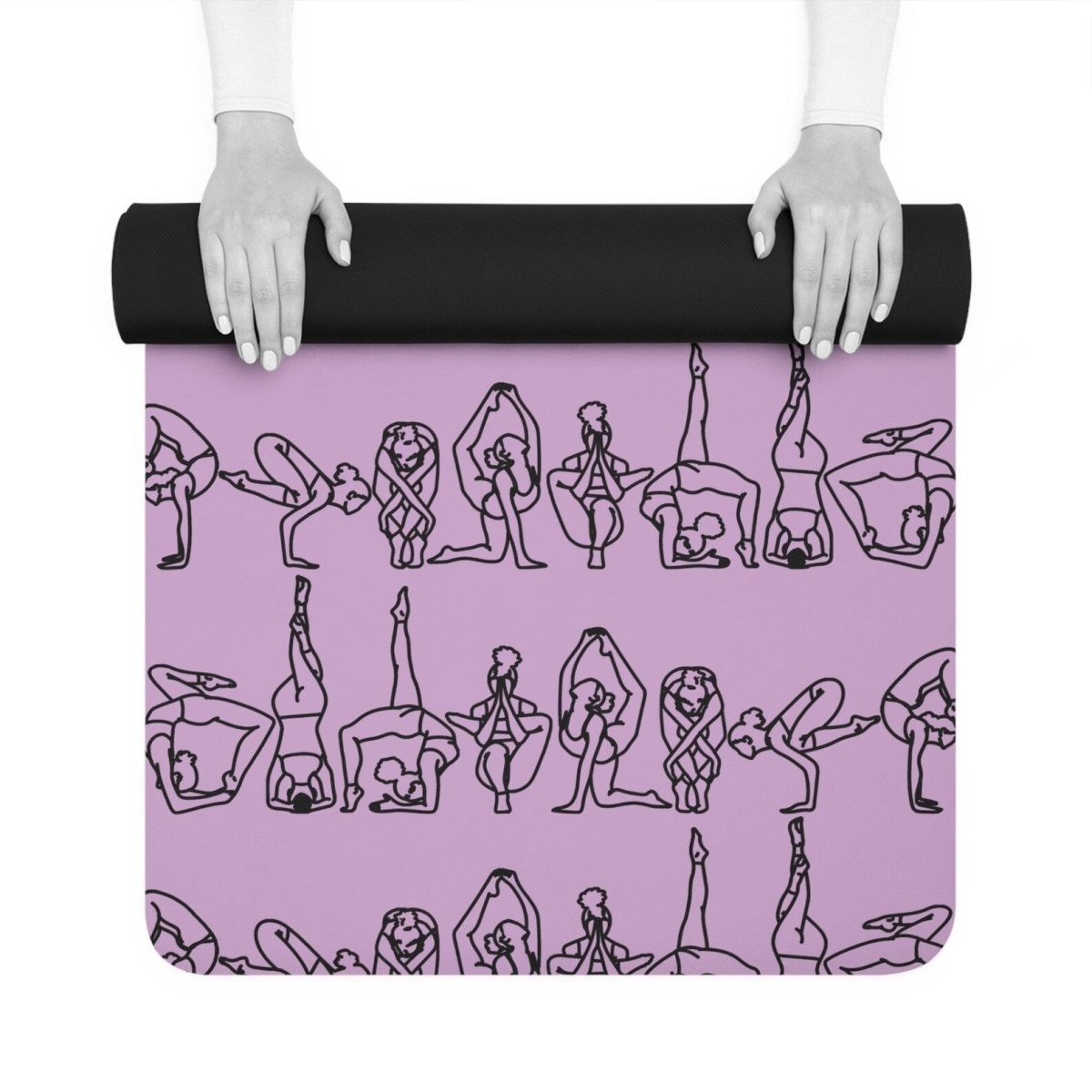 Line Art Yoga Mat - Afrocentric Art by The Trini Gee