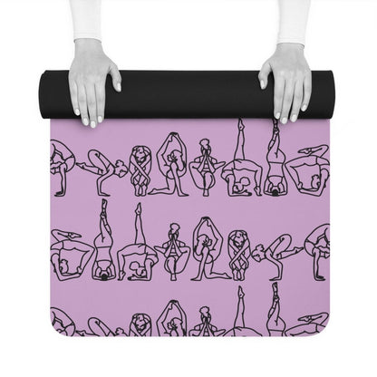 Line Art Yoga Mat - Afrocentric Art by The Trini Gee