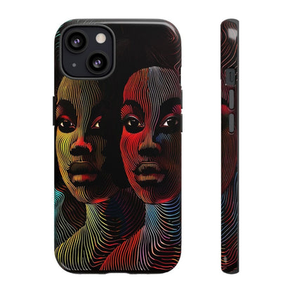 Line Women Phone Case - Afrocentric Art by The Trini Gee