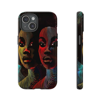 Line Women Phone Case - Afrocentric Art by The Trini Gee