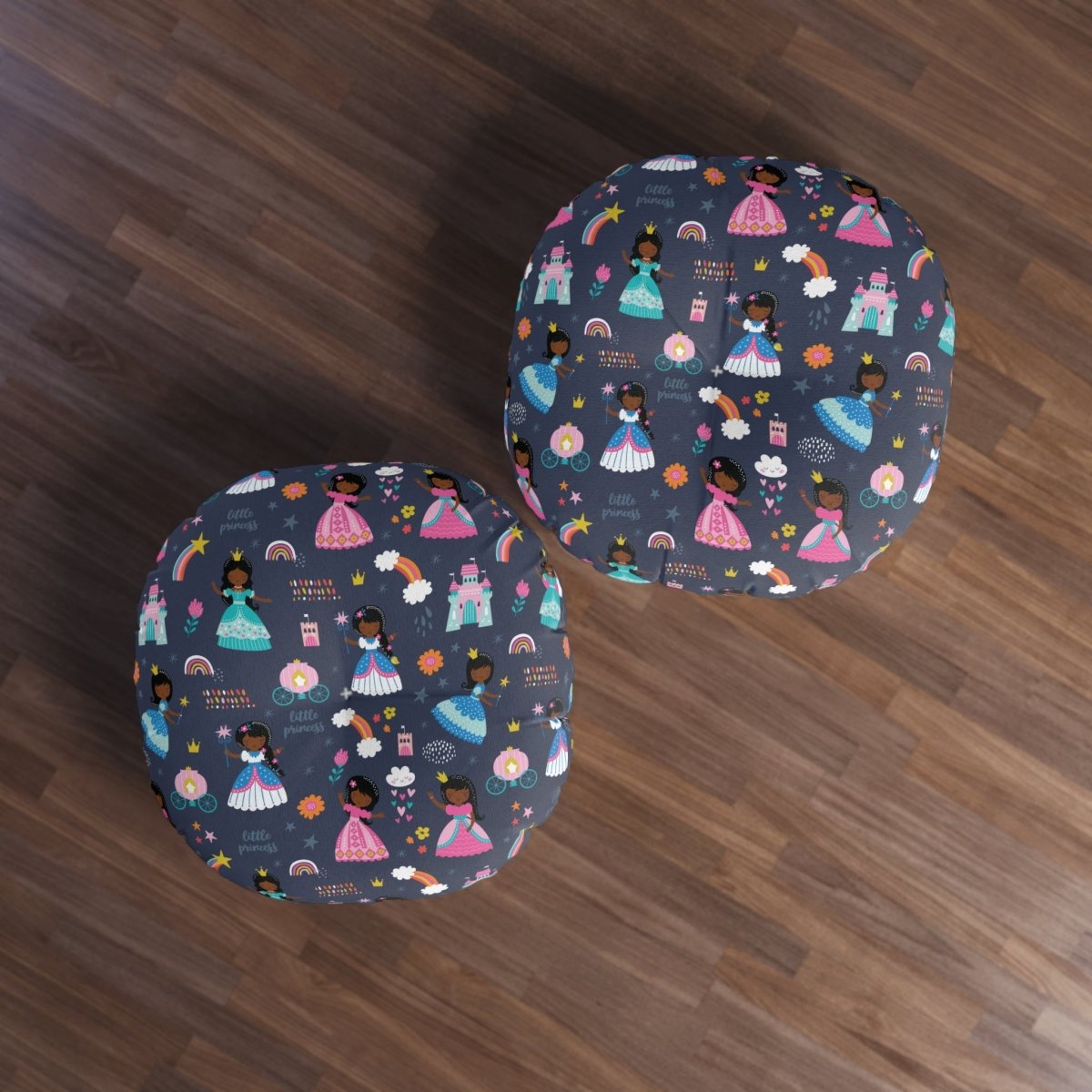 Little Princess Floor Pillow - Afrocentric Art by The Trini Gee