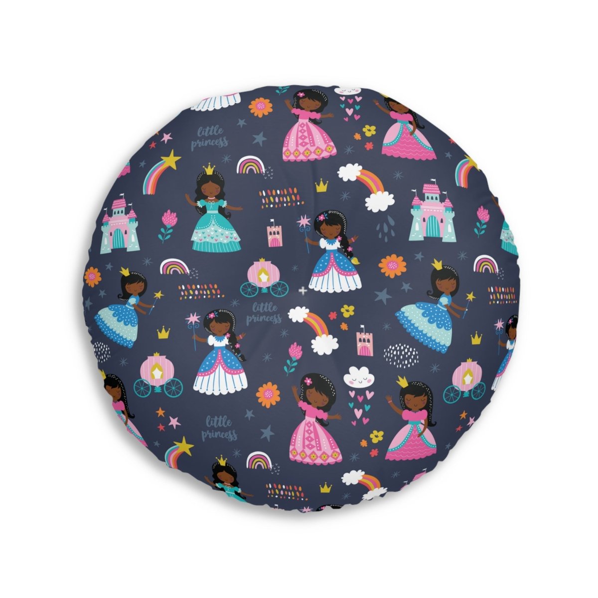 Little Princess Floor Pillow - Afrocentric Art by The Trini Gee