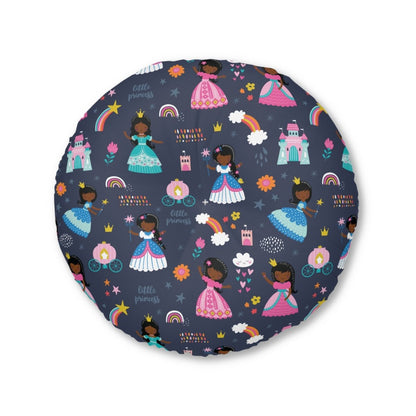 Little Princess Floor Pillow - Afrocentric Art by The Trini Gee