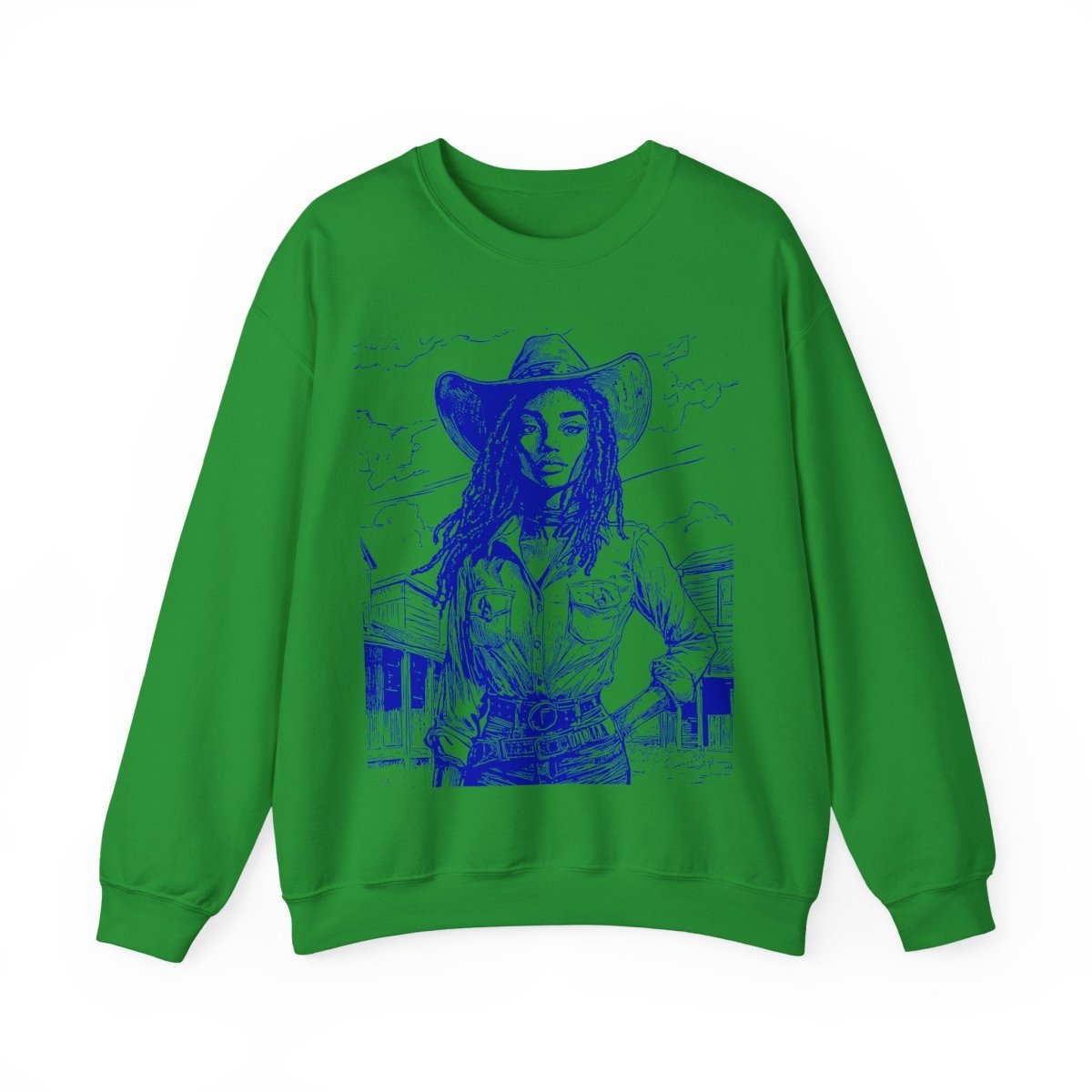 Loc'd Cowgirl Sweatshirt - Afrocentric Art by The Trini Gee