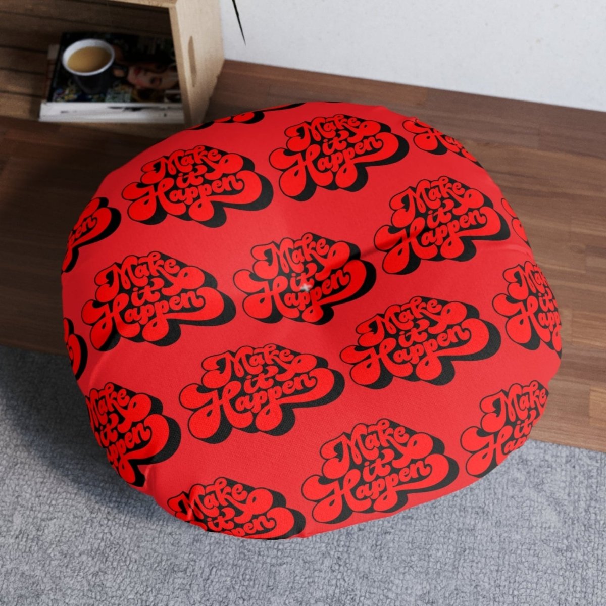 Make it Happen Floor Pillow - Afrocentric Art by The Trini Gee