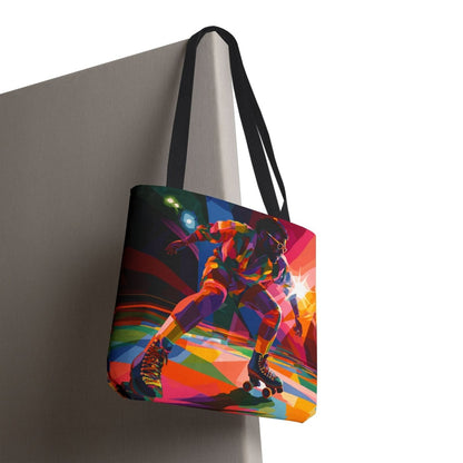 Man on Skates Tote Bag - Afrocentric Art by The Trini Gee
