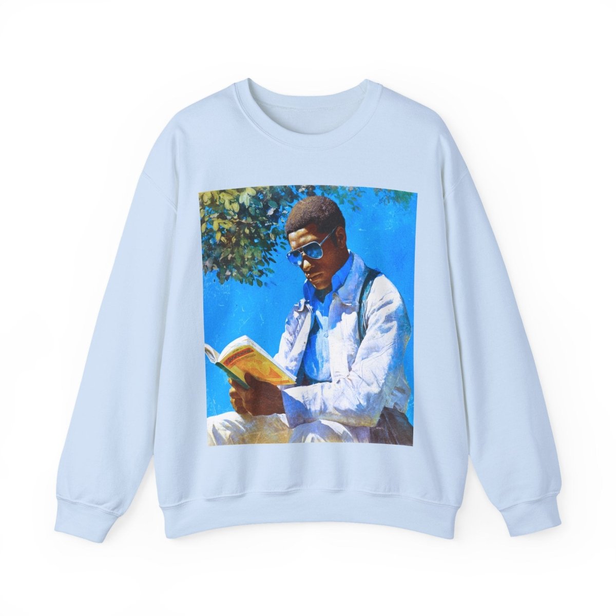 Man Reading Sweatshirt - Afrocentric Art by The Trini Gee