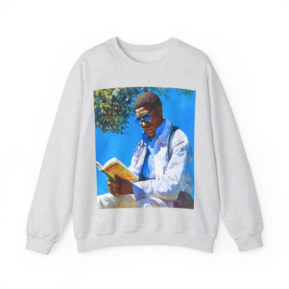 Man Reading Sweatshirt - Afrocentric Art by The Trini Gee